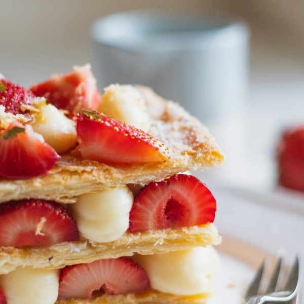 Millefeuille with Pastry Cream and Fresh Fruit